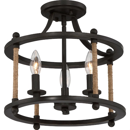 Quoizel Frontier Semi-Flush Mount FTR1713IB